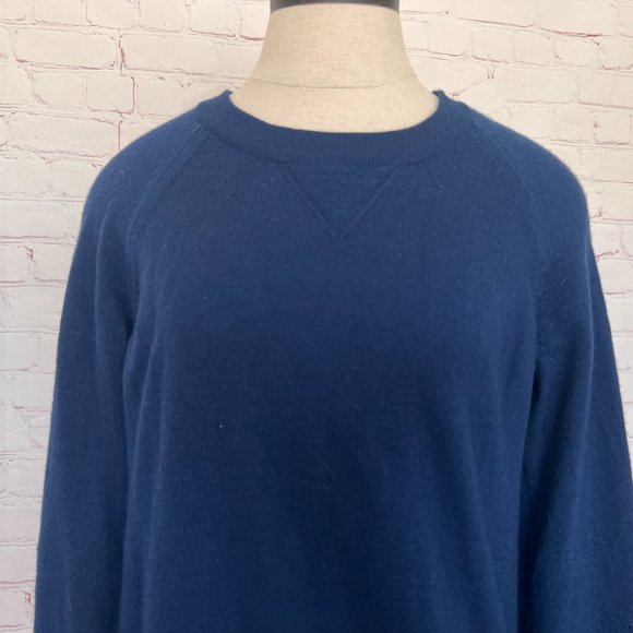 Madewell Navy Blue Wool Pullover Sweater - Womens Size Large - Picture 2 of 7